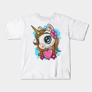 Unicorn love Kids T-Shirt